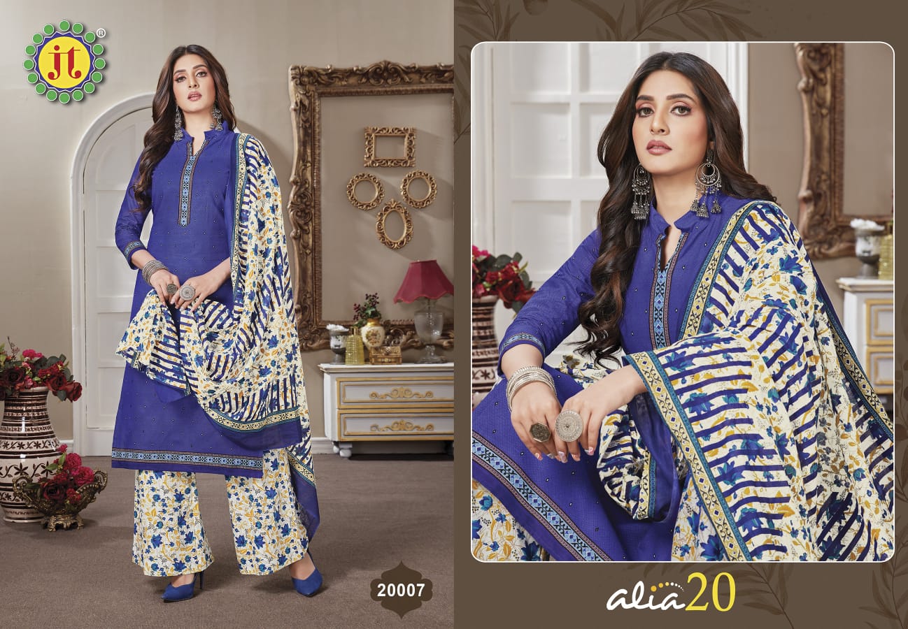 Jt Alia 20 Casual Daily Wear Printed Cotton Dress Material Collection